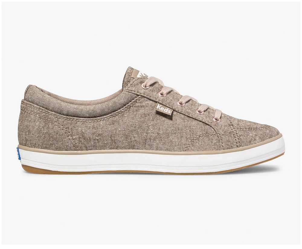 Zapatillas Keds Mujer Gris - Center Brushed Denim - 146-JXVFUH